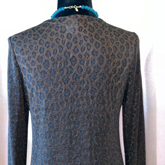 Vintage Rabbit Rabbit Rabbit Size 4P Animal Print V Neckline Midi Cardigan - Picture 10 of 15